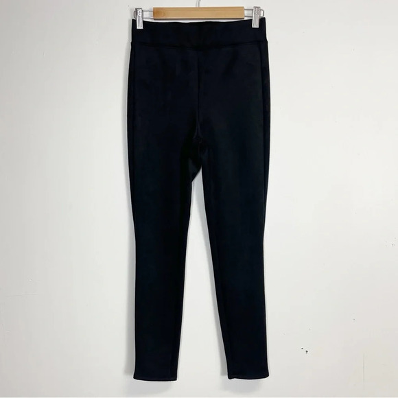 NEW L'agence Black Nini Skinny Faux Suede Pants Womens Small High Rise Pull On - Picture 1 of 10